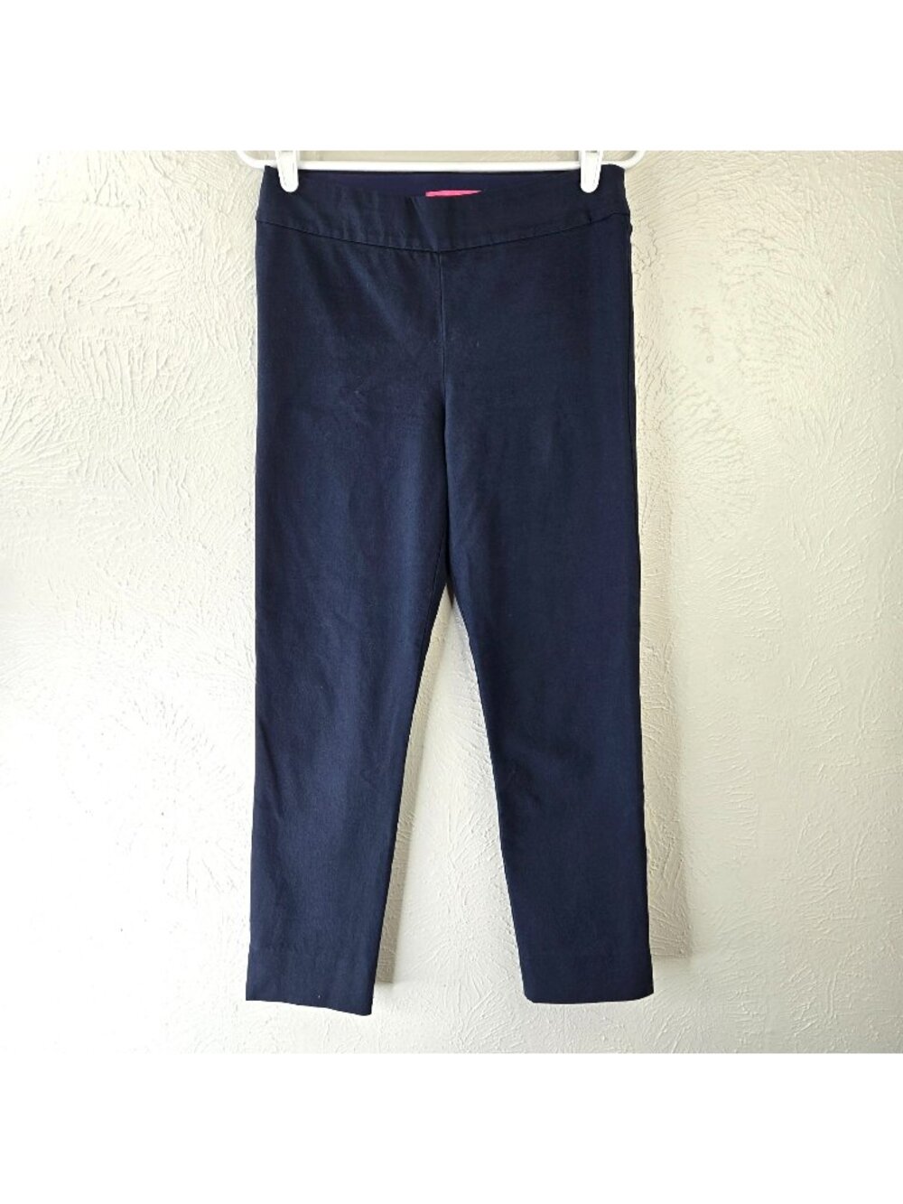 Lilly Pulitzer Slim Ankle Pant Sz 6 Navy Blue Stretch High Rise Minimalist Dress
